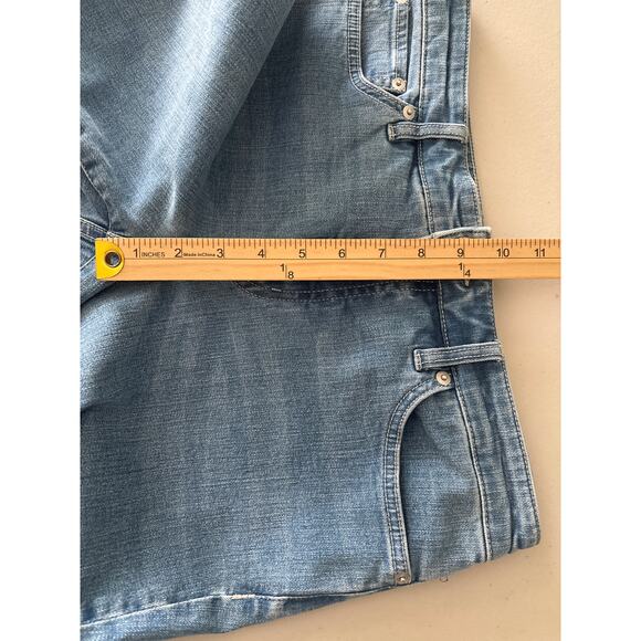 Ralph Lauren Blue Straight Cropped Embroidered Hem Denim Jeans Women's Size 6 - Picture 9 of 13